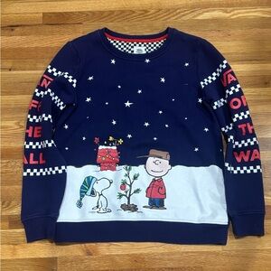Vans x Peanuts Christmas crewneck sweatshirt - navy & red